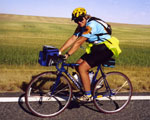 Picture of Kathy cycling