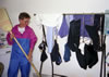Our gear drying on clothing racks